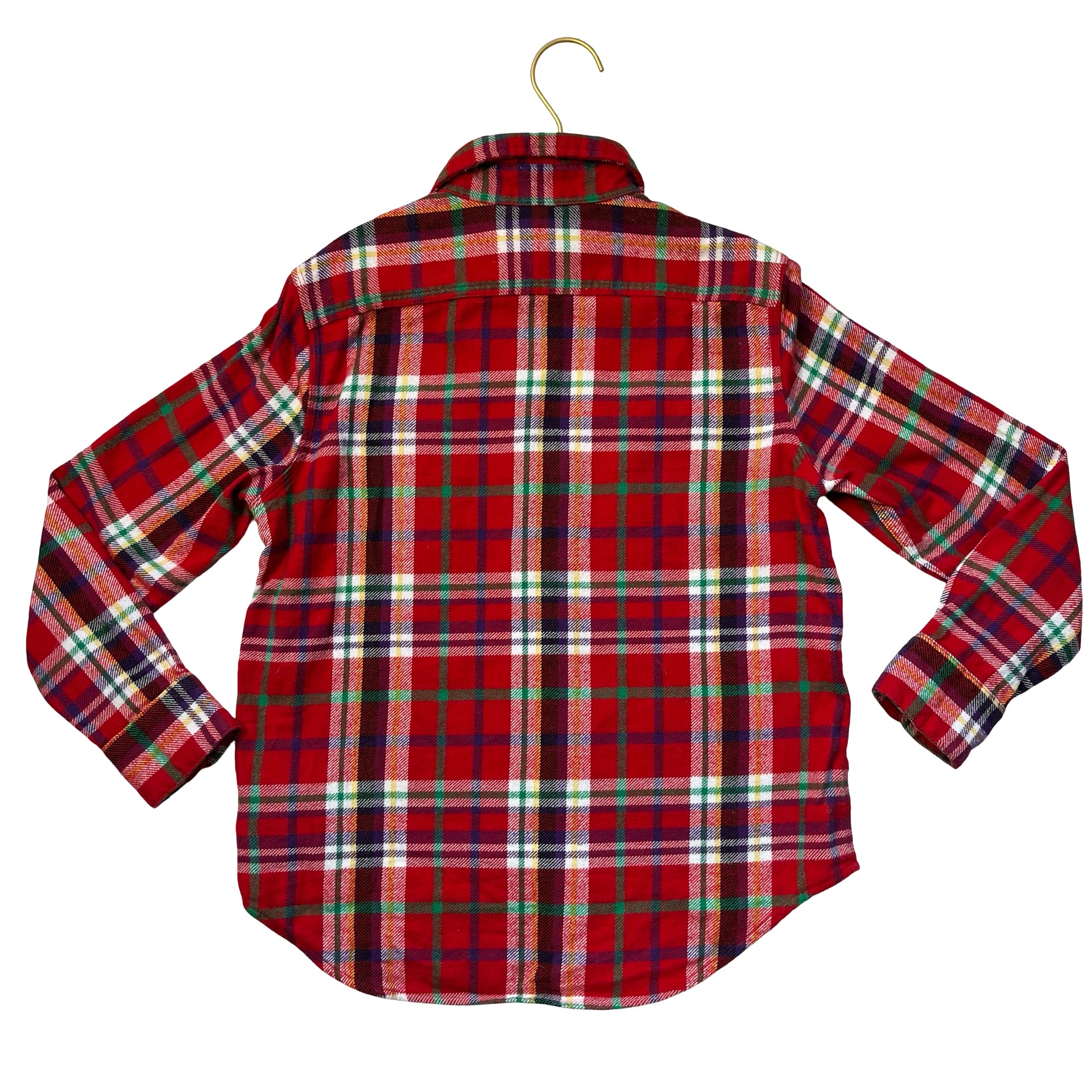 Polo Ralph Lauren Red & Multi Color Plaid Flannel Button Down Shirt - Size S (8)