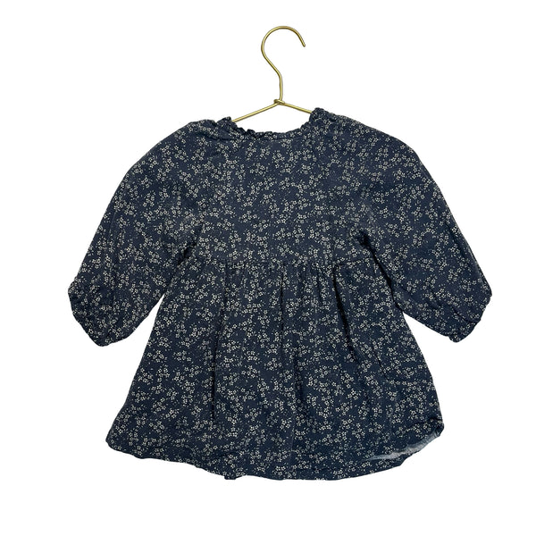 Zara Navy & Ivory Floral Dress - Size 18-24 Mo