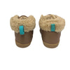 Ten Little Lined Brown Velcro Shoes - Size 7.5