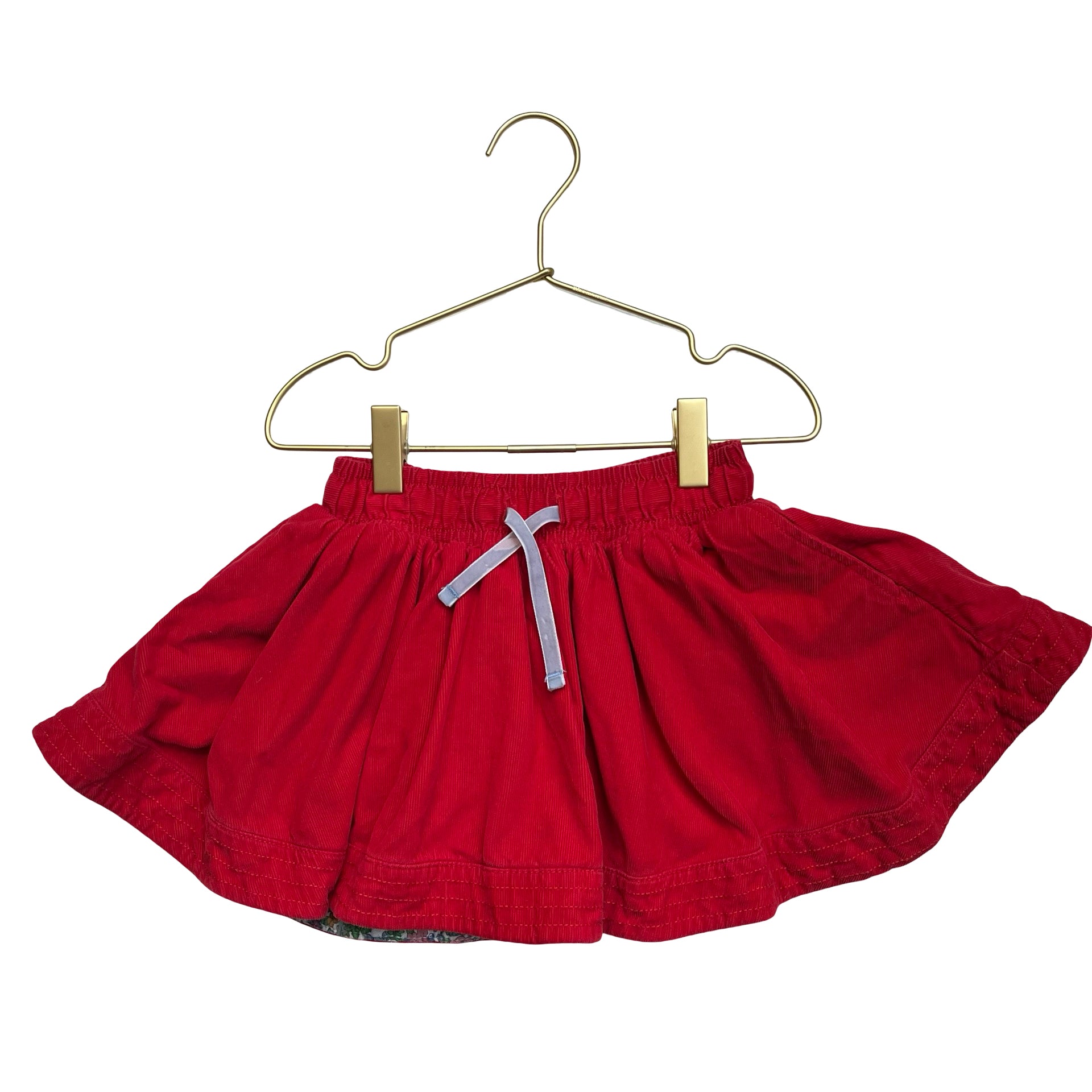 Mini Boden Red Corduroy Skirt - Size 2-3Y