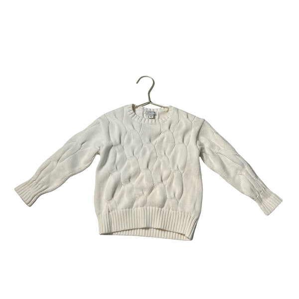Crewcuts Ivory Cotton Cable-Knit Sweater - Size XXS 2-3