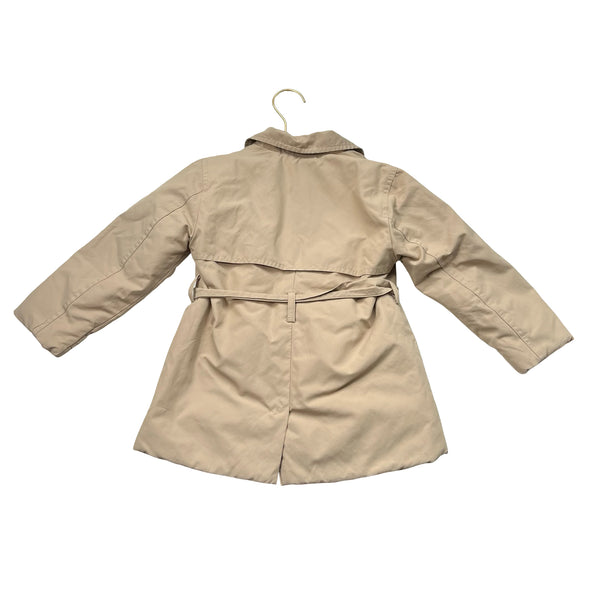 Zara Tan Double Breasted Belted Jacket - Size 3-4