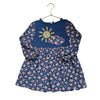 Mini Boden Blue Floral Corduroy & Applique Dress - Size 4-5Y
