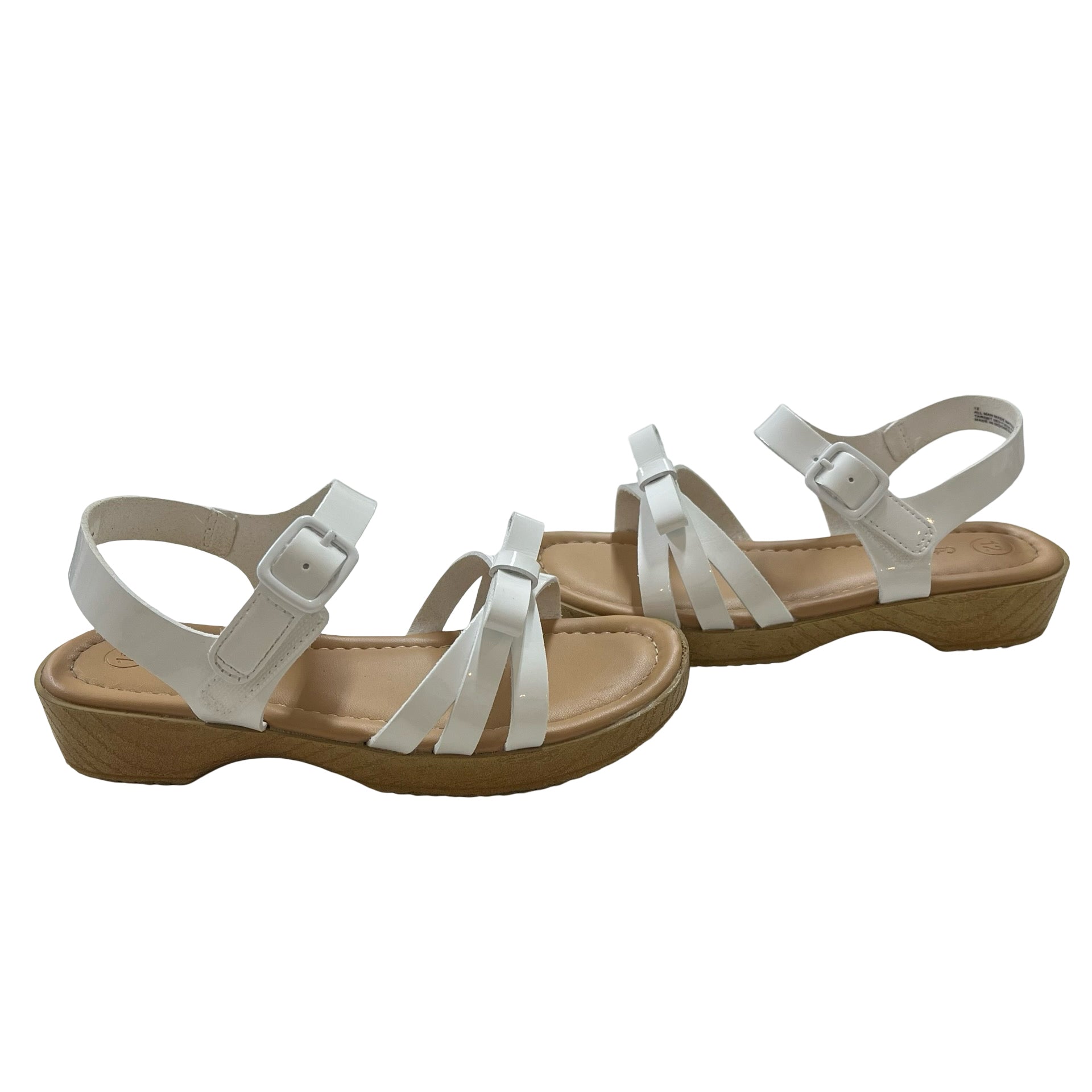 Cat & Jack White Patent Sandals - Size 12