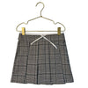 C&A Ivory, Brown, Black Houndstooth Plaid Pleated Skirt - Size 8Y