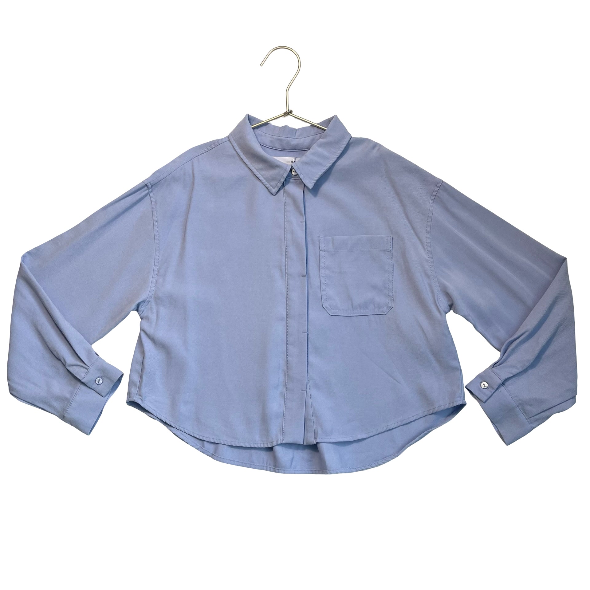Zara Periwinkle Blue Button Down Blouse - Size 9-10