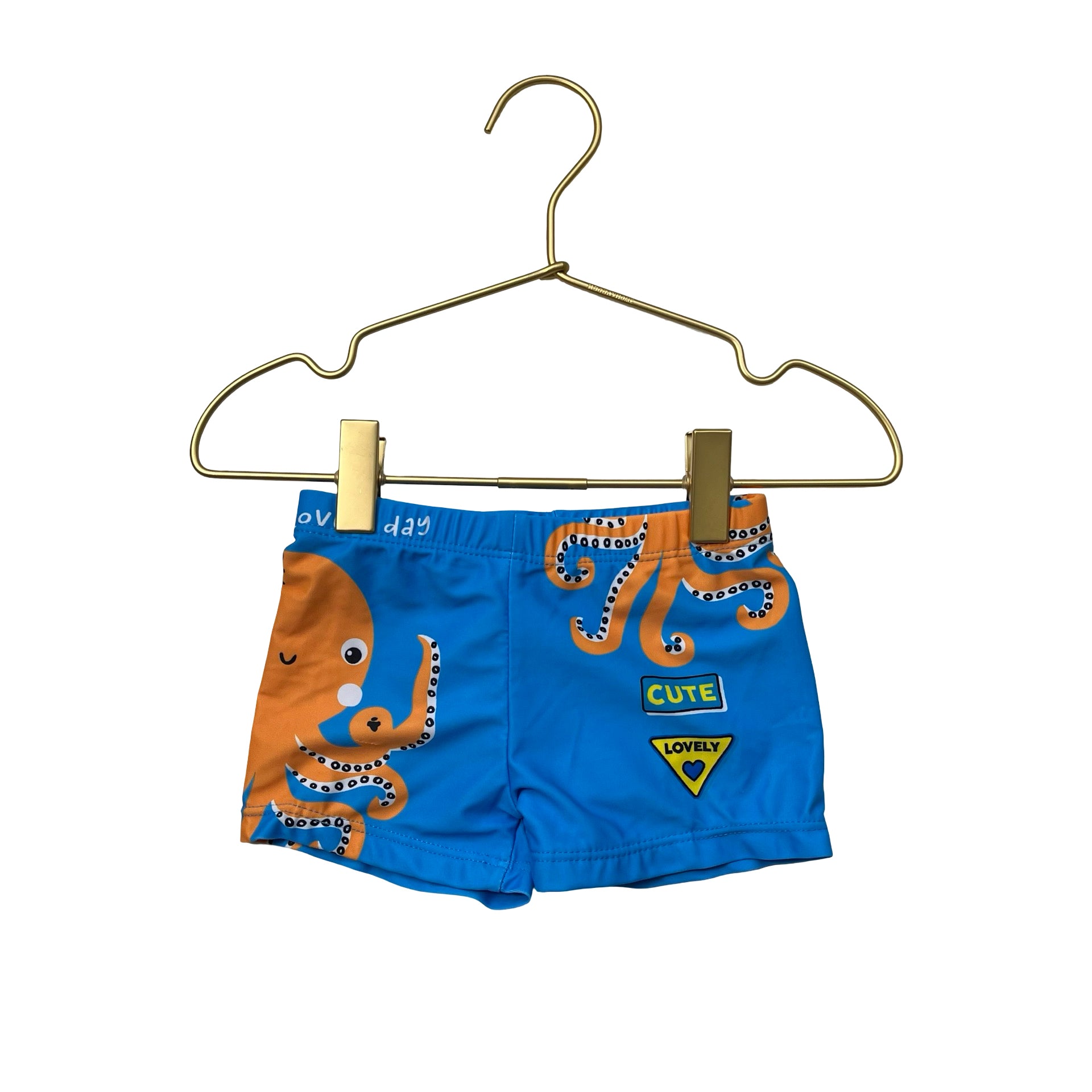 Crazy Men Blue & Orange Octopus Swim Suit - Size 18 Mo
