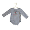 Little Treasure Gray 'Meet Me Under Mistletoe' Onesie - Size 18 Mo