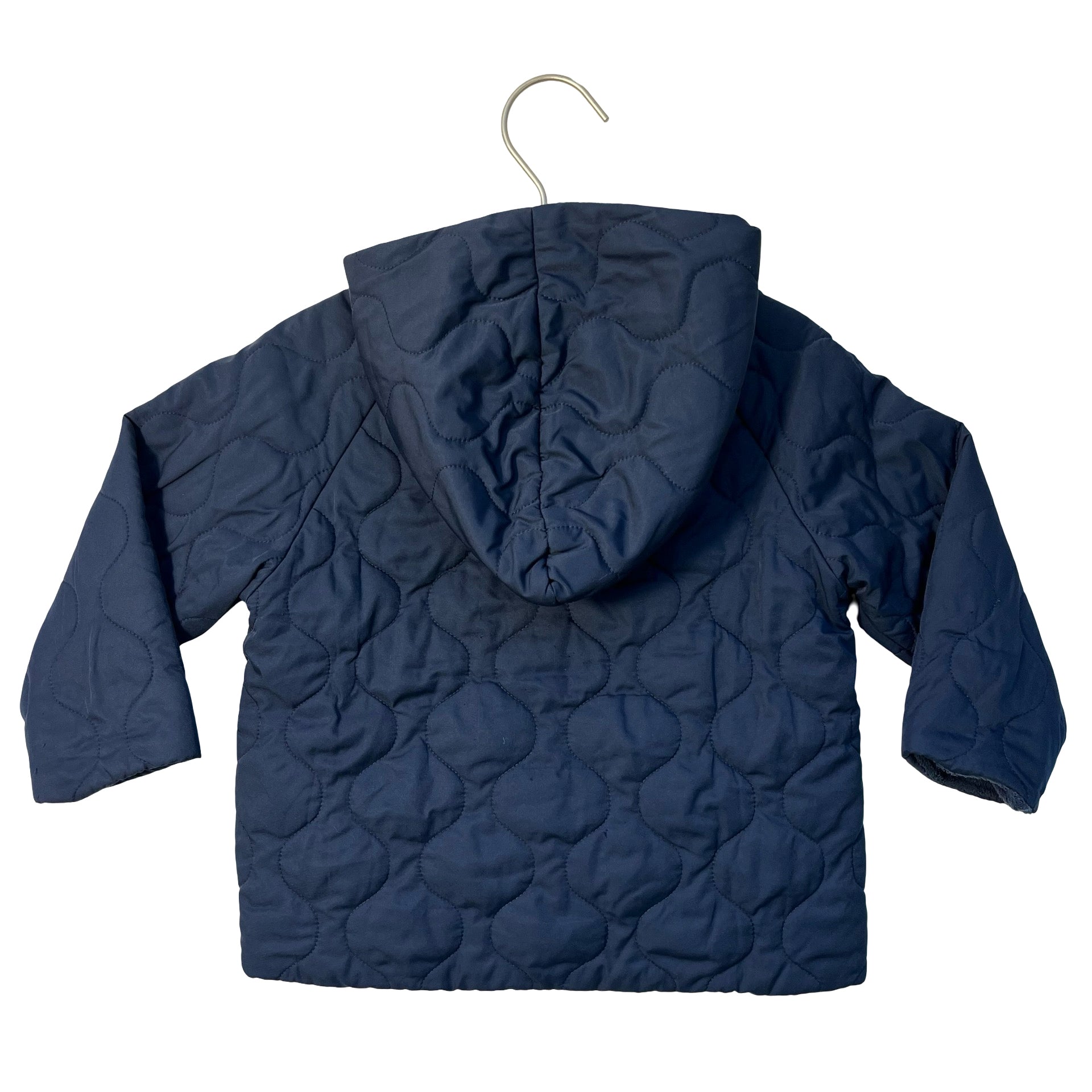 Patagonia Fleece-Lined Navy Hooded 'Quilted Puff Jacket' - Size 2T