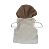 Mayoral Ivory & Brown Bear Hooded Sherpa Vest - Size 2-4 Mo