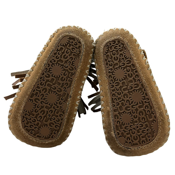 UGG Chestnut & Silver Fringe Booties - Size 2-3