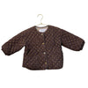 Zara Brown Flower Print Quilted Jacket - Size 18-24 Mo