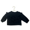 Zara Black Velour Ruffle Sweatshirt - Size 12-18 Mo
