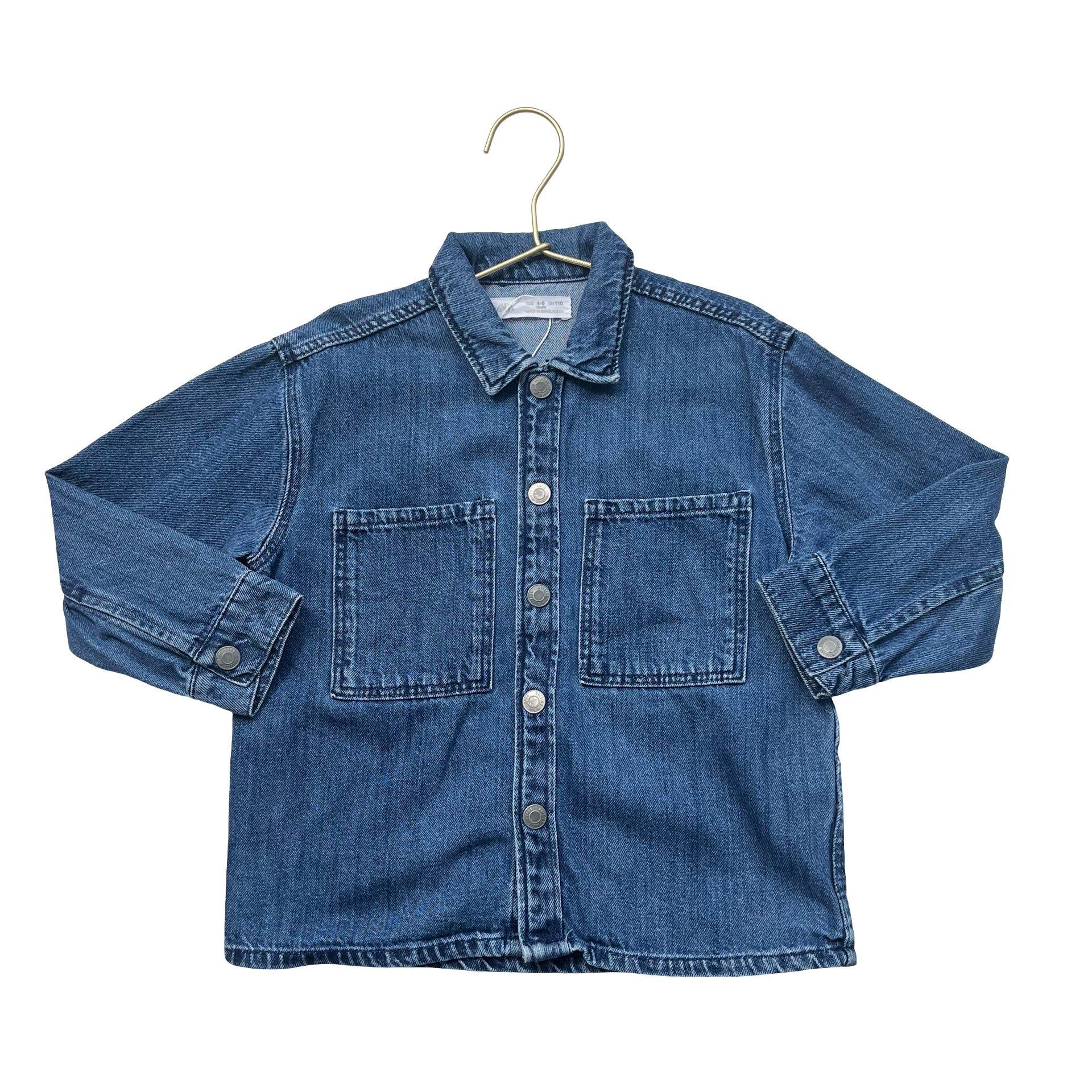Zara Denim Shacket Shirt - Size 4-5