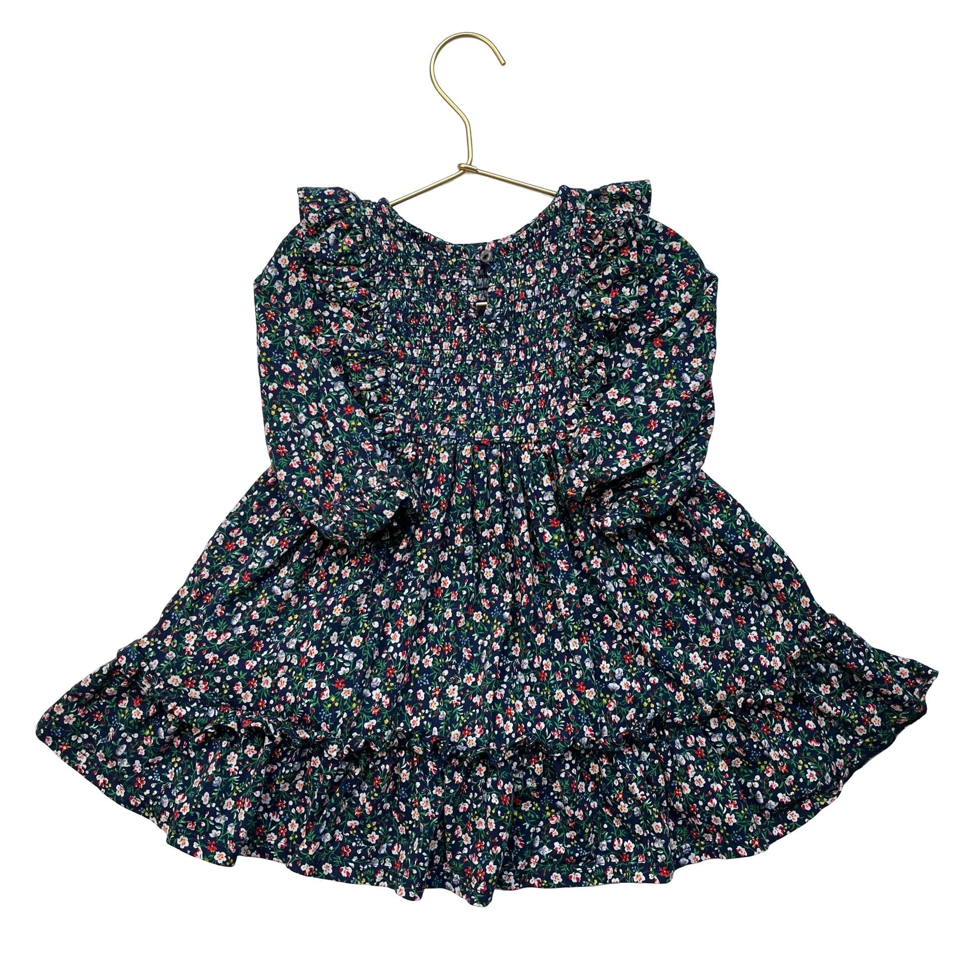 Polo Ralph Lauren Navy Floral Smocked Dress - Size 3
