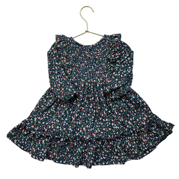 Polo Ralph Lauren Navy Floral Smocked Dress - Size 3