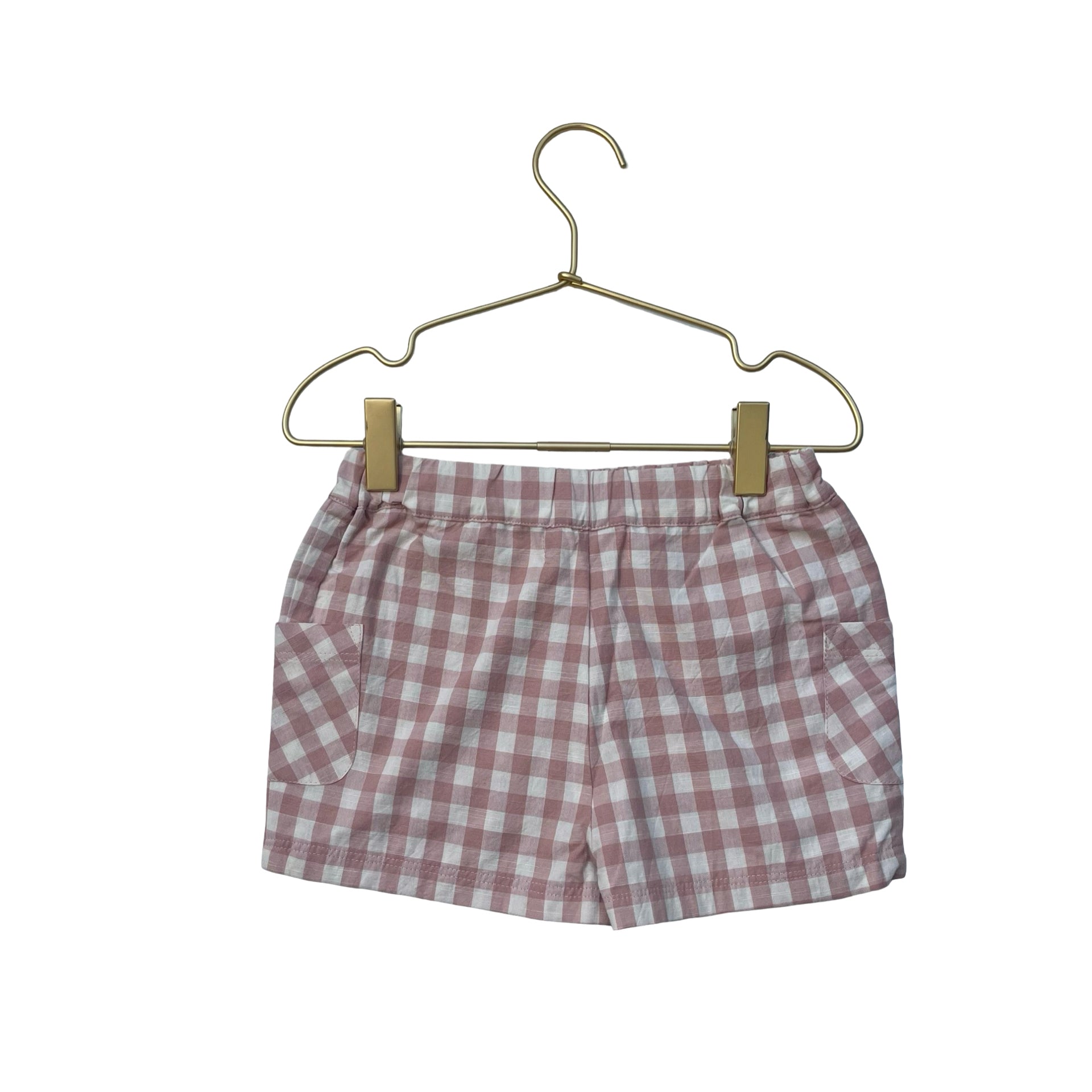 Pehr Blush Check Shorts - Size 3T