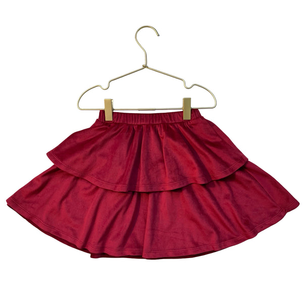 Nordstrom Red Velour Skirt - Size 4