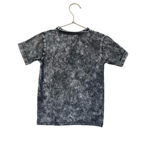 Mish Boys Vintage Wash Gray 'Peace, Love, Rock & Roll' T-Shirt - Size 4