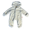 Magnetic Me Ivory Sherpa Footed One-Piece Bunting - Size Newborn