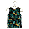 H&M Black, Green, Yellow Surfboard & Palm Tree Print Tank - Size 2T