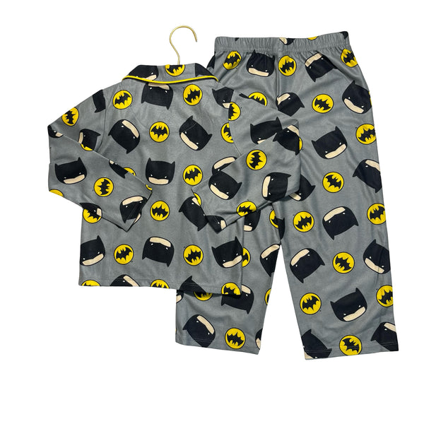 DC Comic Gray Flannel Batman 2 Piece PJs - Size 4T