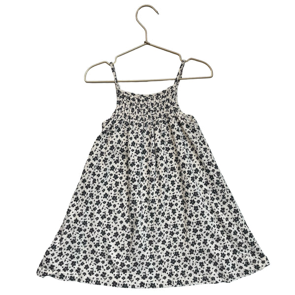 Zara Ivory & Gray Floral Sleeveless Dress - Size 6