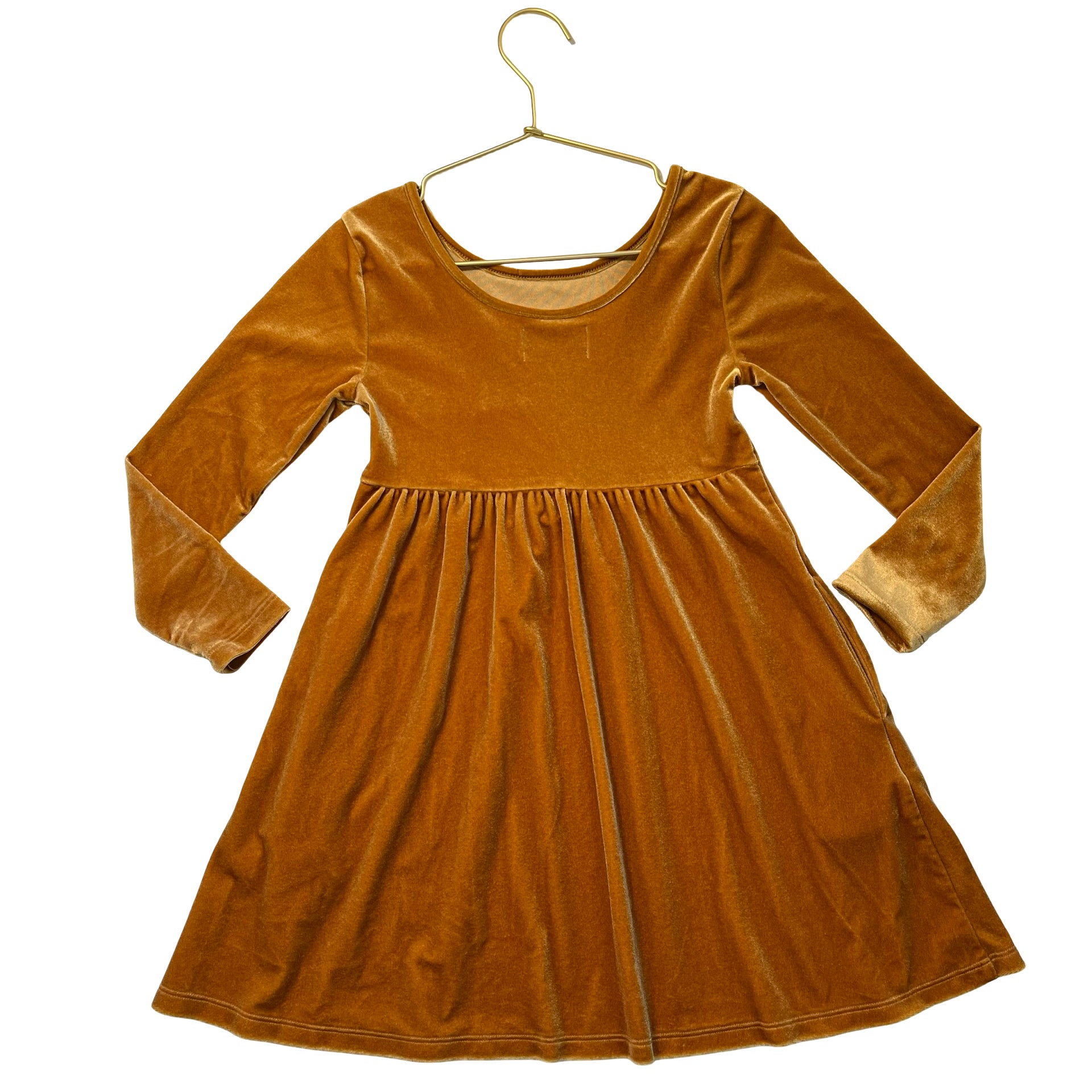 Old Navy Mustard Yellow Velour Dress - Size S 6-7