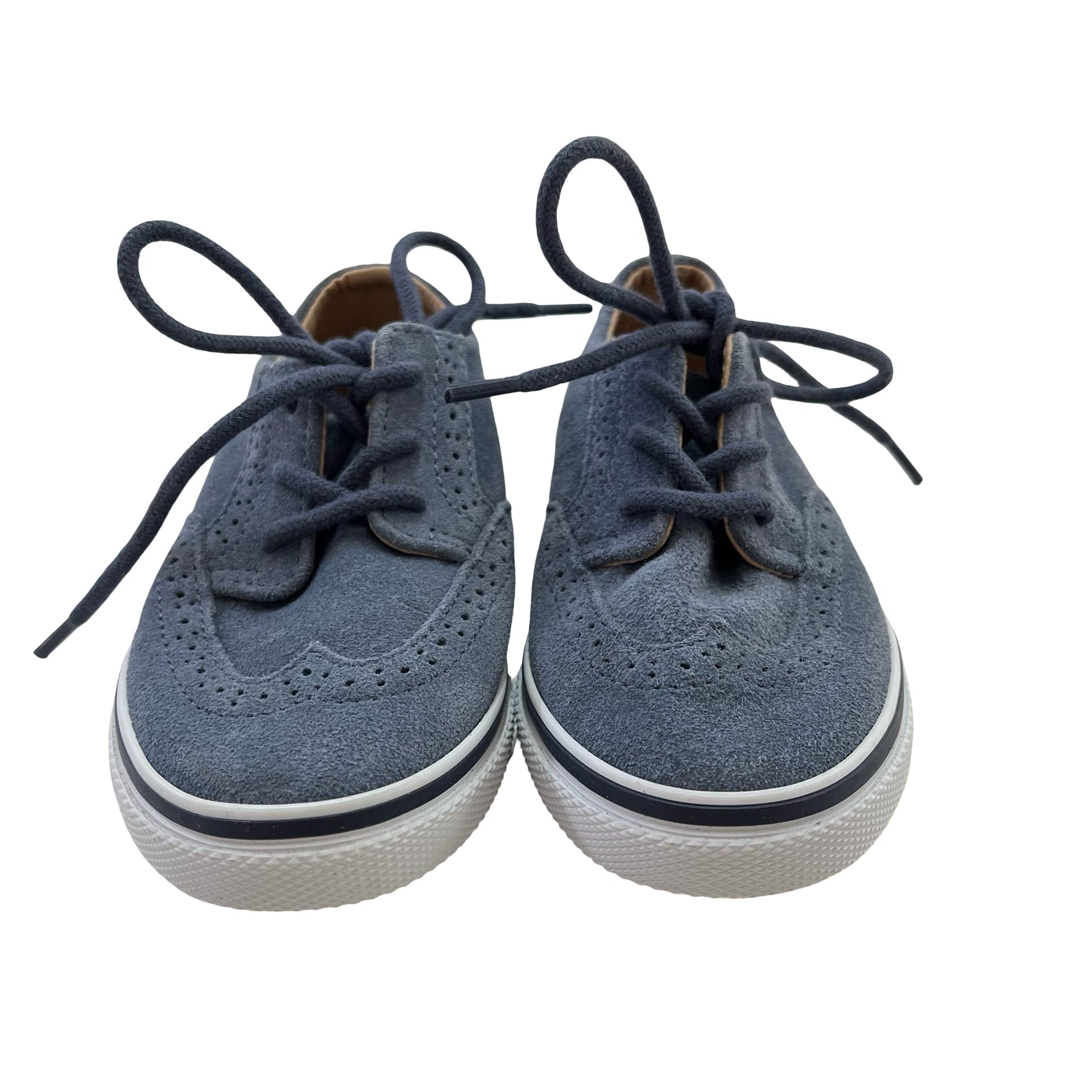Janie and Jack Light Blue Suede Oxford Style Sneakers - Size 8