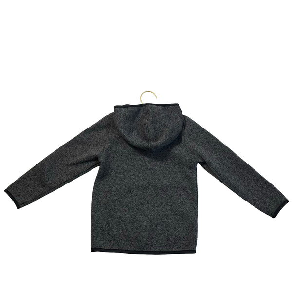 H&M Dark Gray Knit Fleece Hooded Jacket - Size 5-6