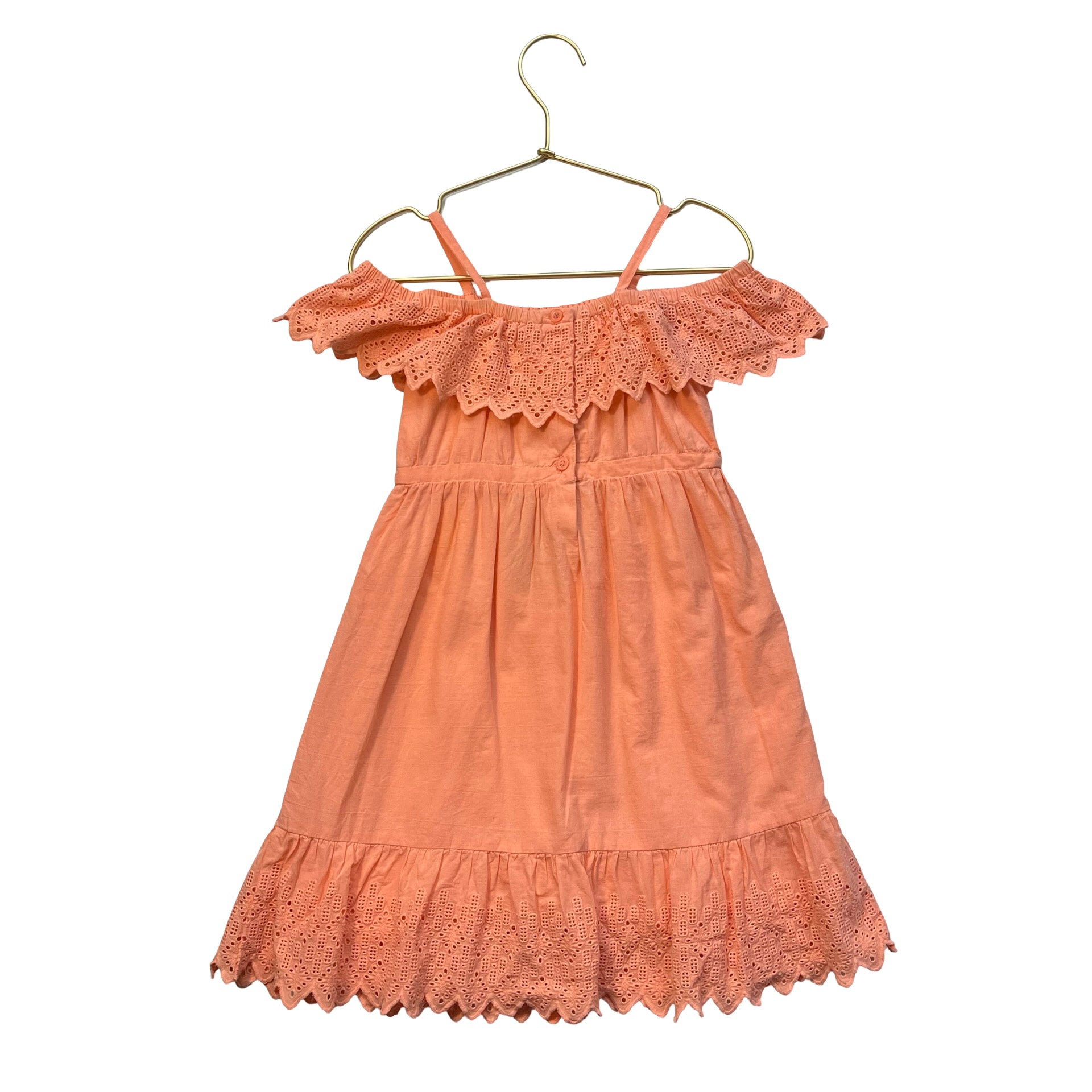 Janie and Jack Peach Eyelet Dress - Size 2T