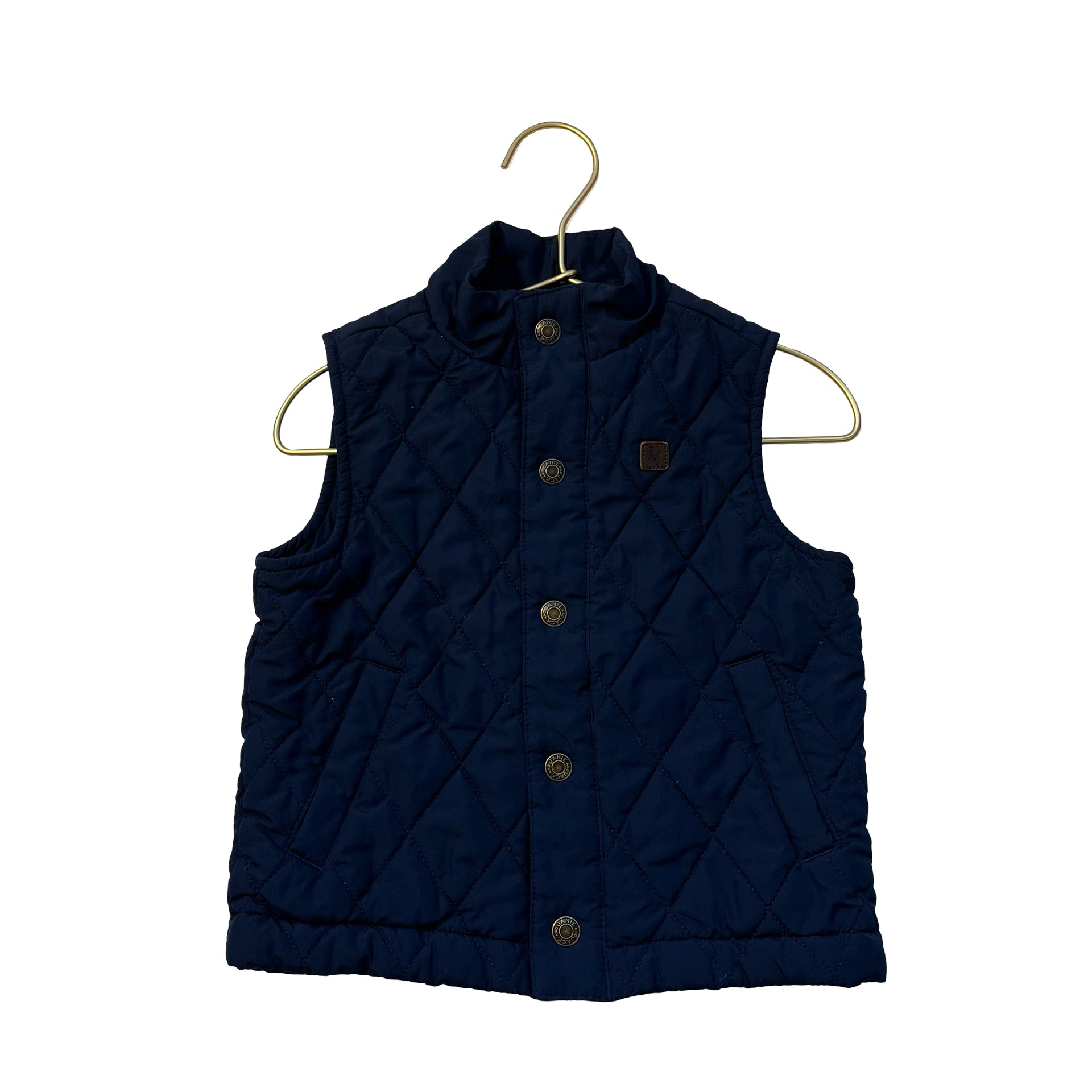 Janie and Jack Navy Quilted Vest - 2T