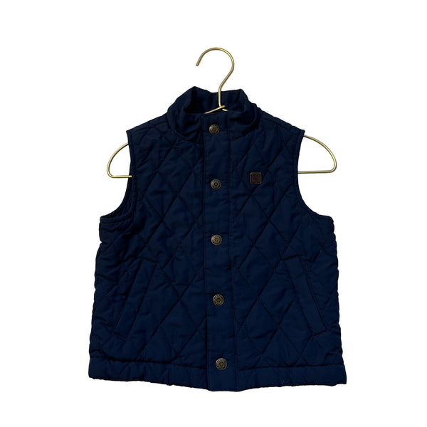 Janie and Jack Navy Quilted Vest - 2T