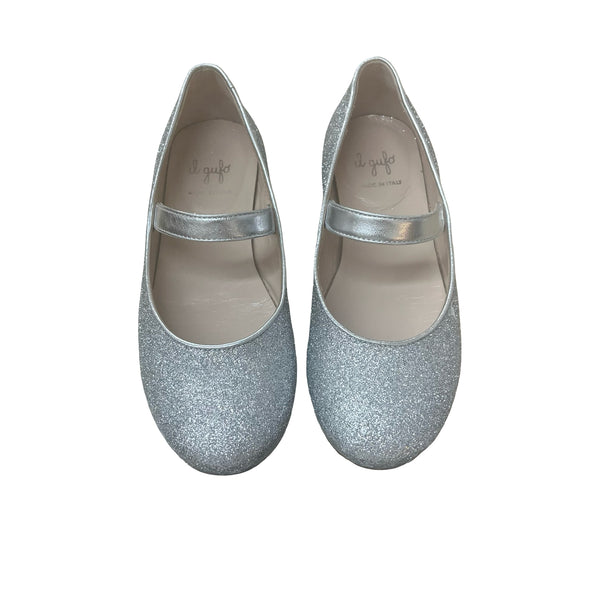 Il Gufo Silver 'Ballerina Glitter' Shoes in Box - Size 31 (13)