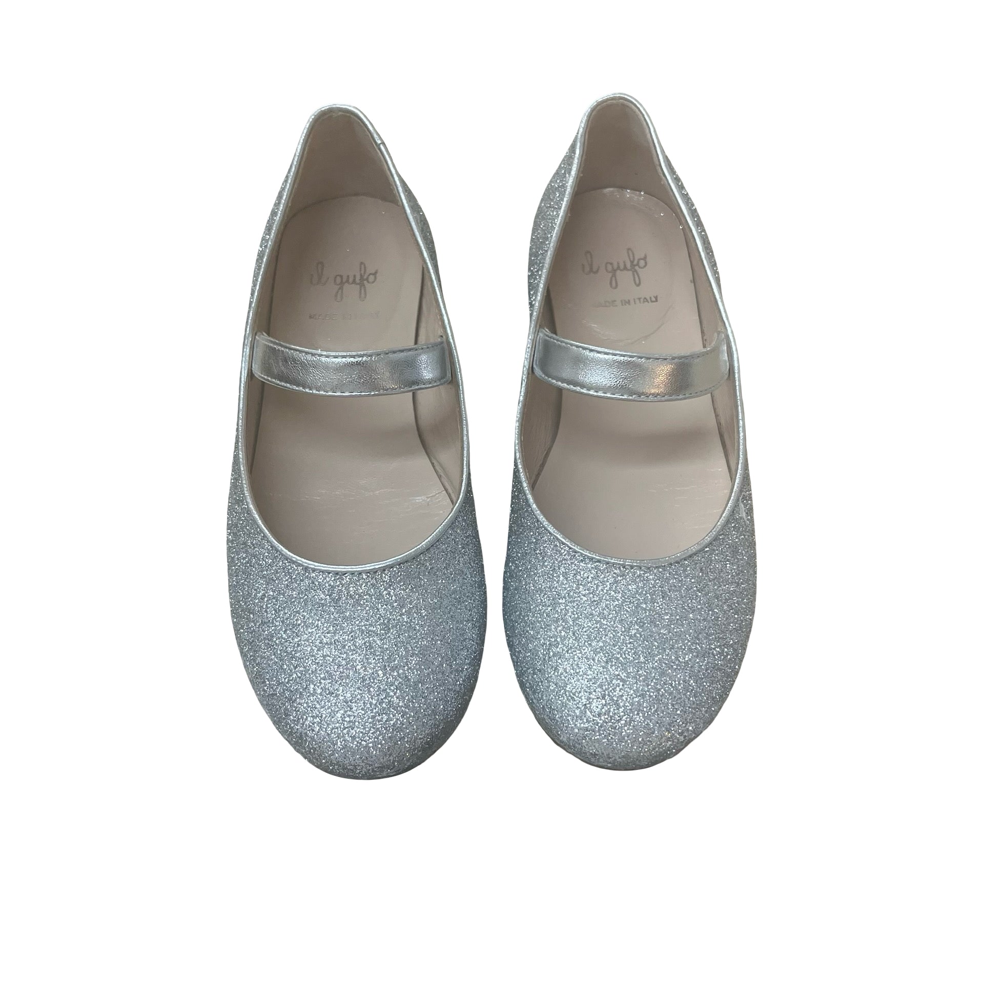 Il Gufo Silver 'Ballerina Glitter' Shoes in Box - Size 31 (13)