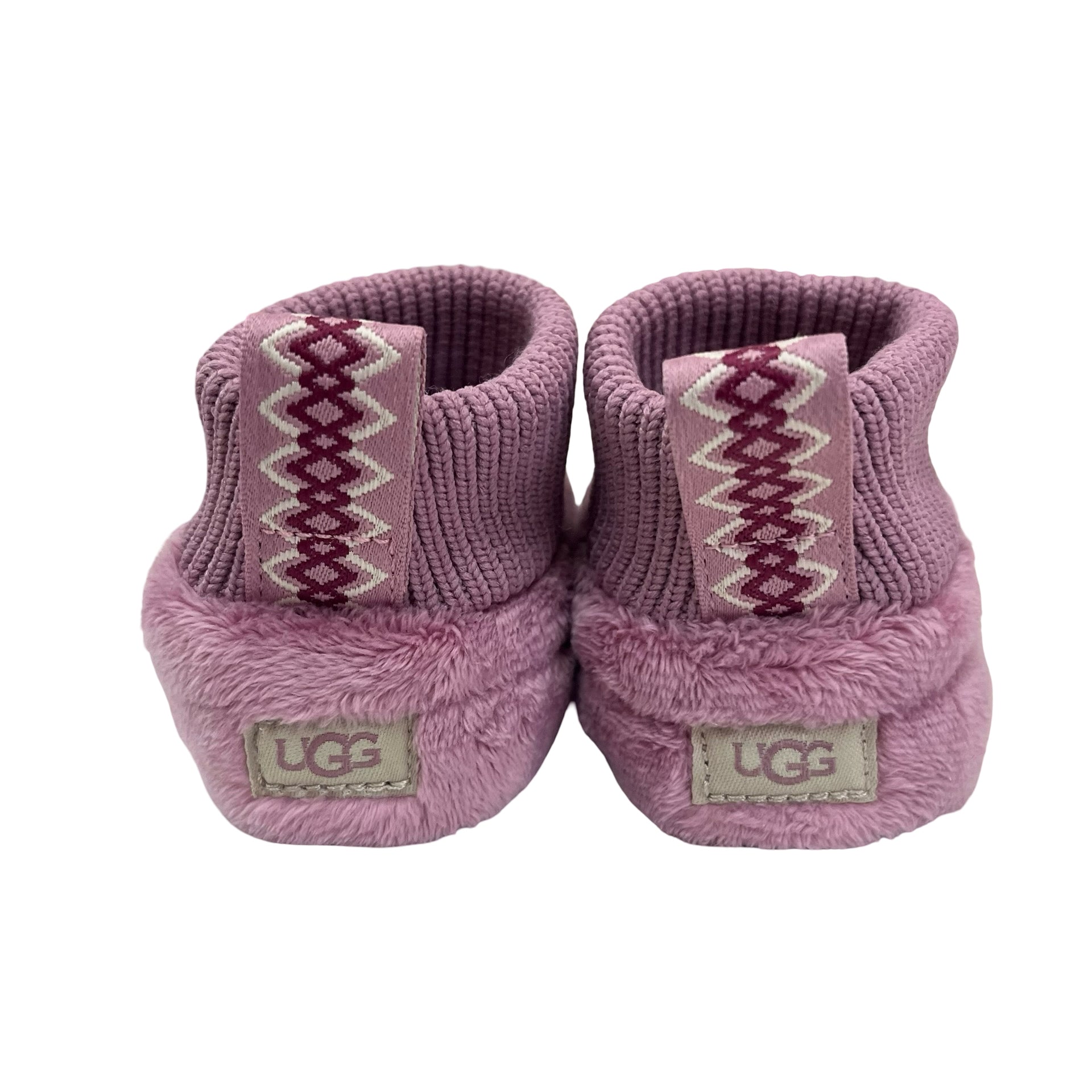 UGG Dusty Pink Fleece Booties in Box - Size 2/3 (6-12 Months)