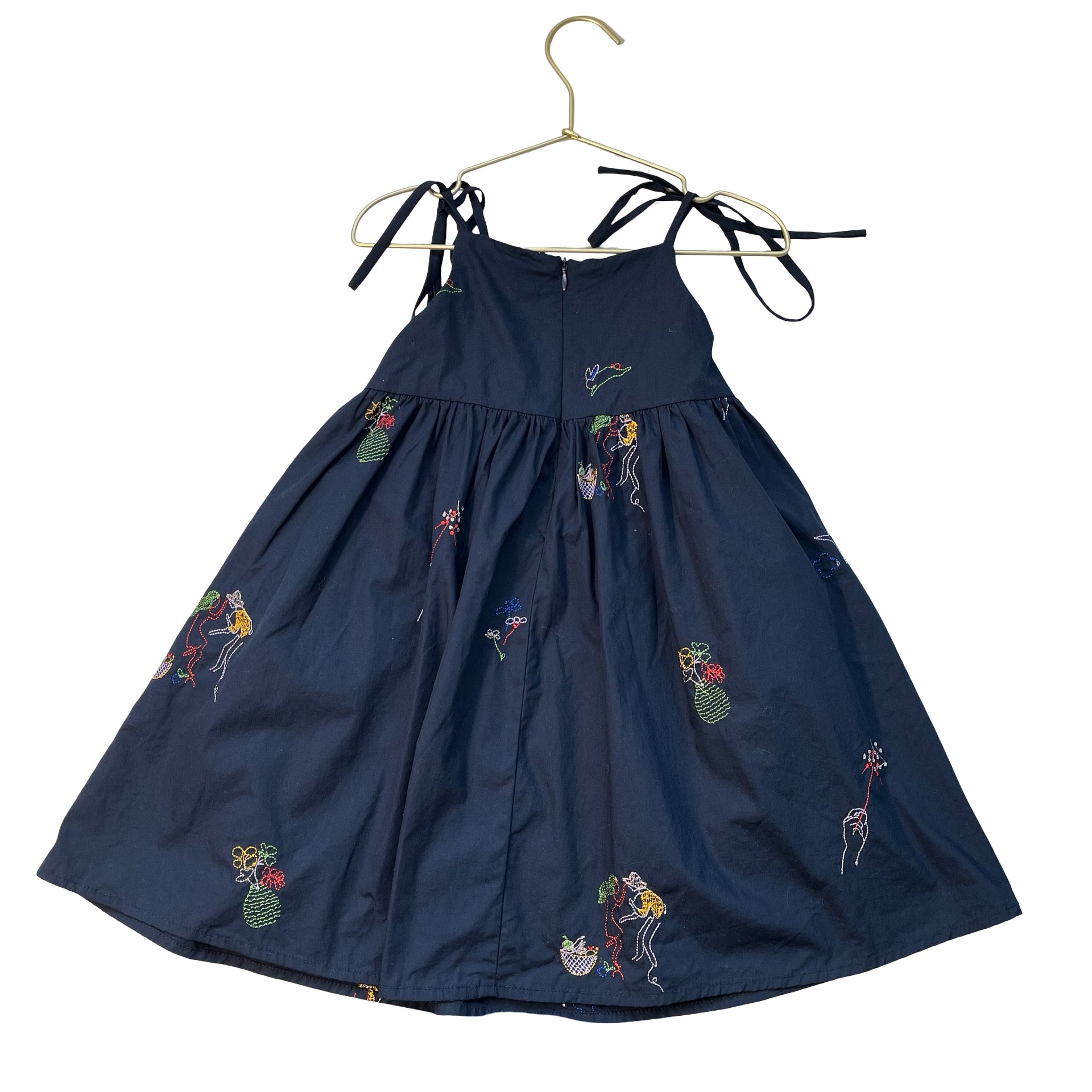 Love Bonito Navy Embroidered Dress - Size 2-3