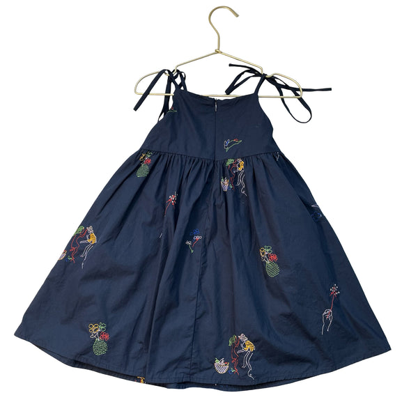 Love Bonito Navy Embroidered Dress - Size 2-3