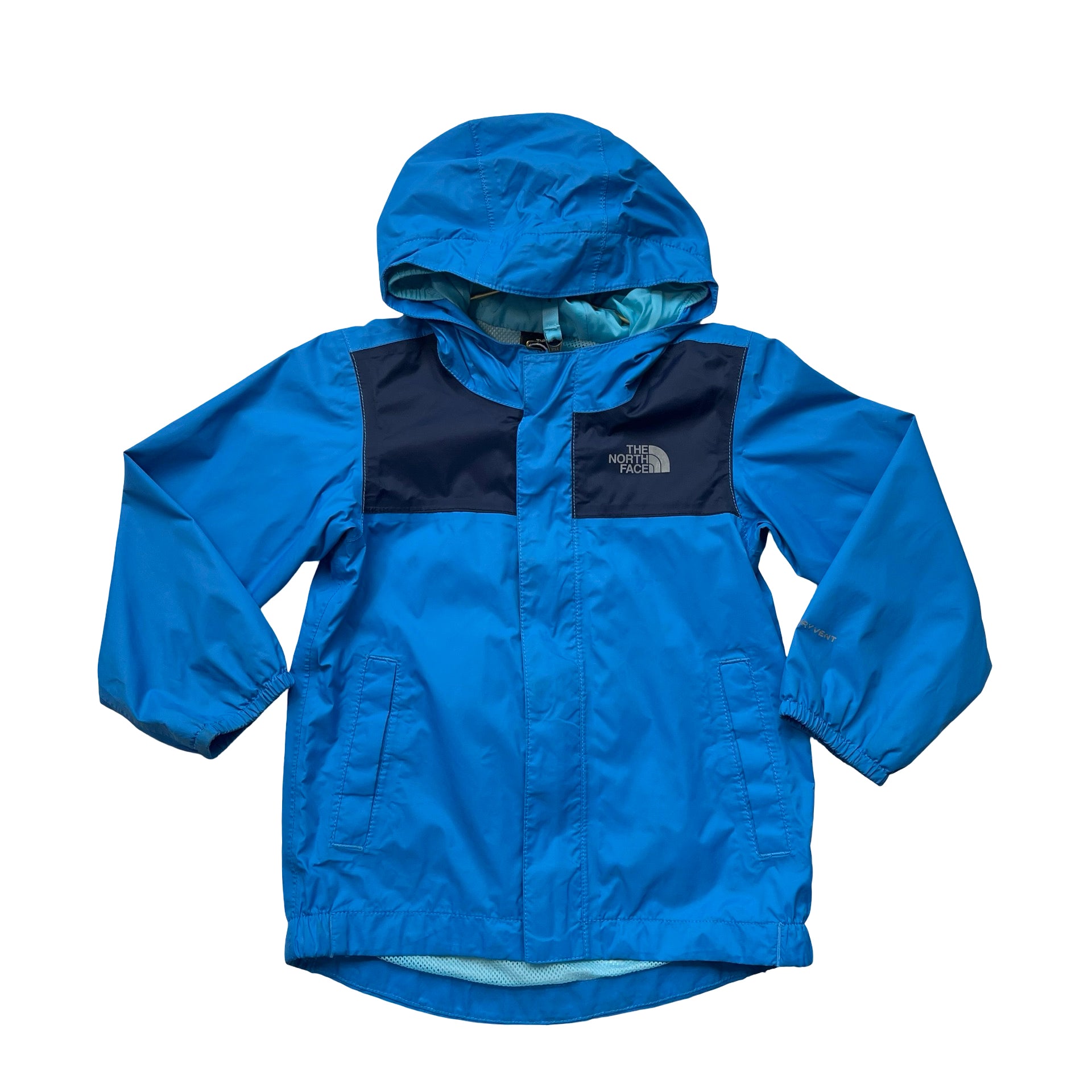 North Face Blue Hooded Windbreaker Jacket - Size 3T