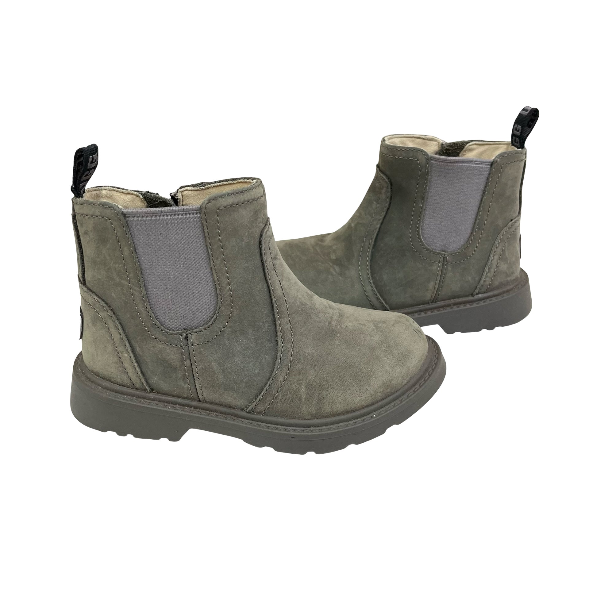 UGG Gray Suede Chelsea Ankle Boots, Minor Scuffing - Size 9