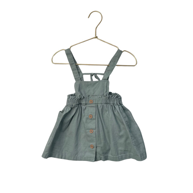 Vertbaudet Pale Green Overall Dress - Size 18 Mo
