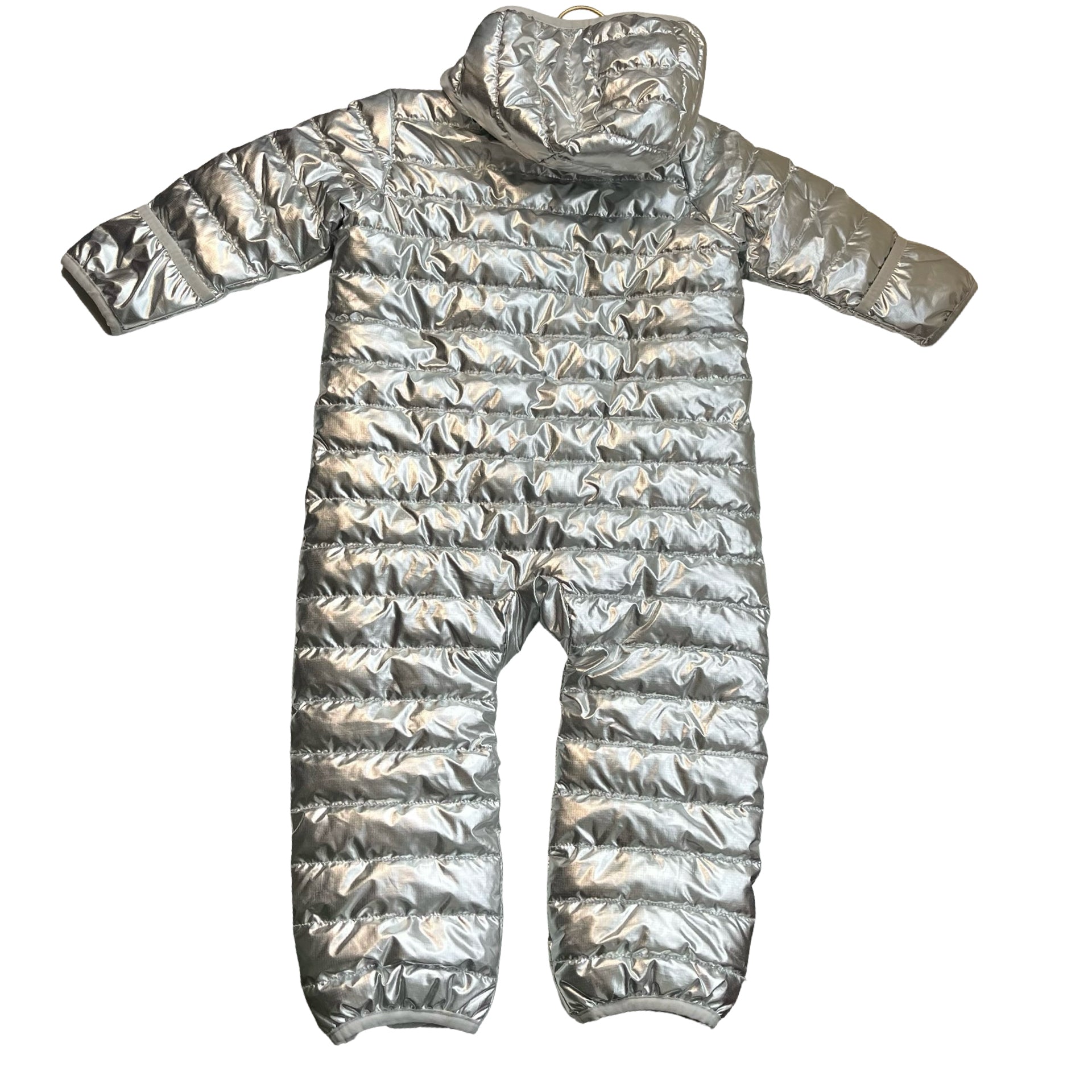 Primary Silver Metallic Snow Suit - Size 18-24 Mo