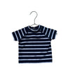 Janie and Jack Navy & White Stripe Rash Guard - Size 0-3 Months