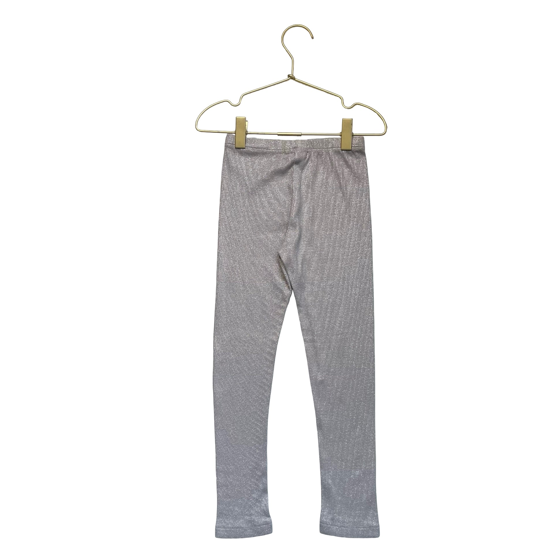 Peek Silver Metallic Leggings - Size 4-5