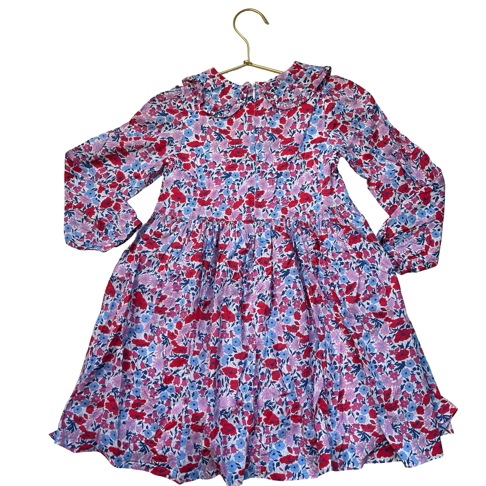 Jacadi White, Pink, Blue, Red Floral Dress - Size 6A