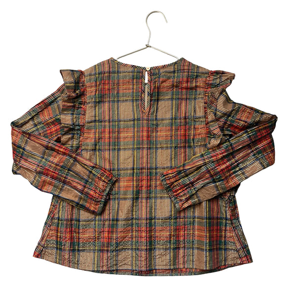 Crewcuts Tartan Metallic Blouse - Size XL 12-14