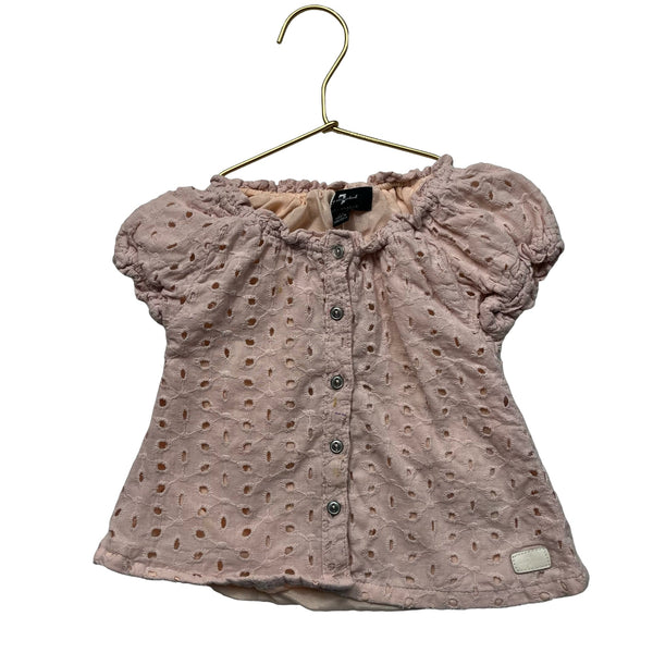 7 For All Mankind Pink Eyelet Blouse - Size 2T - Bounce Mkt