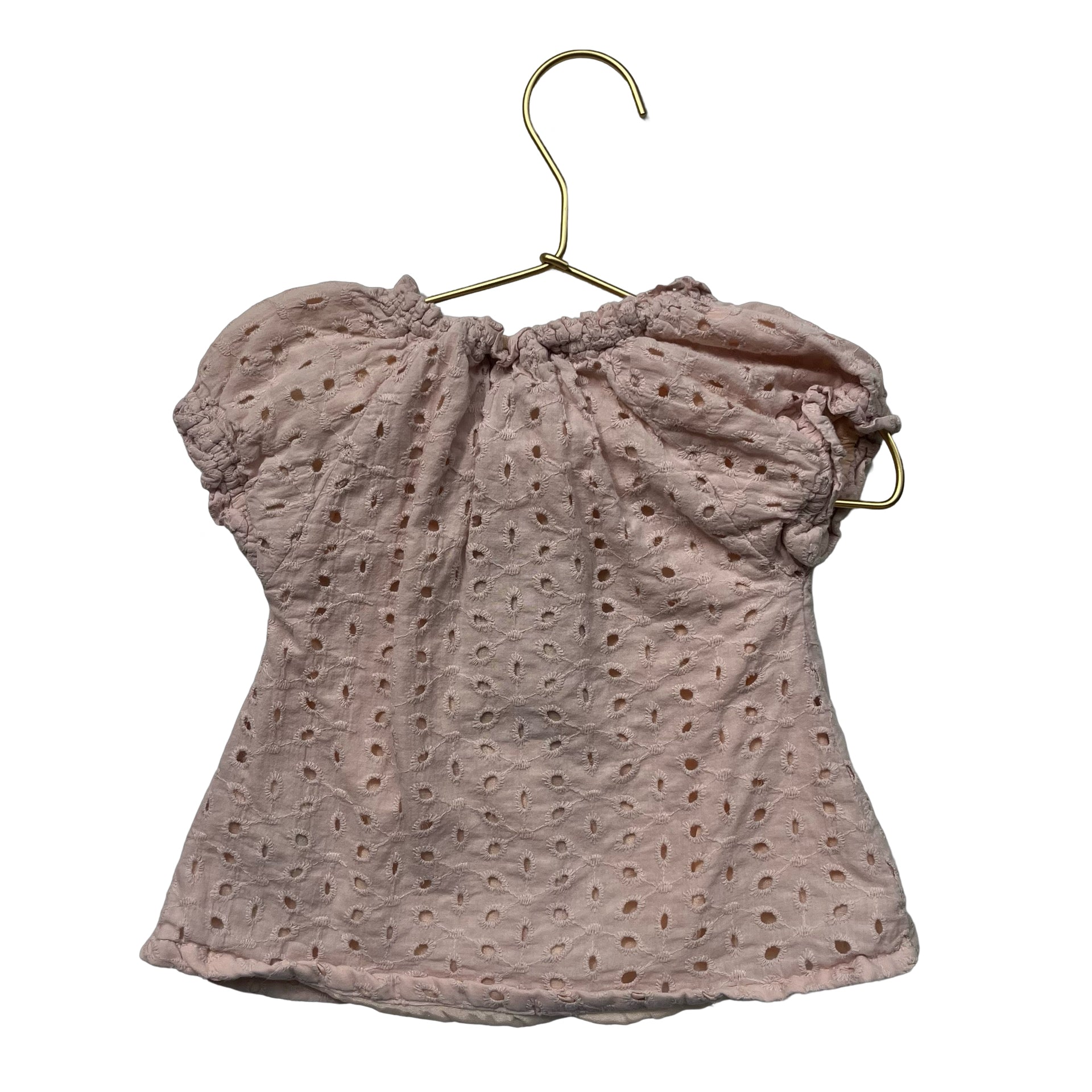 7 For All Mankind Pink Eyelet Blouse - Size 2T - Bounce Mkt