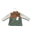 7 For All Mankind Sage Green, Brown, Ivory Sherpa Jacket with Tags - Size 3 - 6 Mo - Bounce Mkt