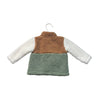 7 For All Mankind Sage Green, Brown, Ivory Sherpa Jacket with Tags - Size 3 - 6 Mo - Bounce Mkt